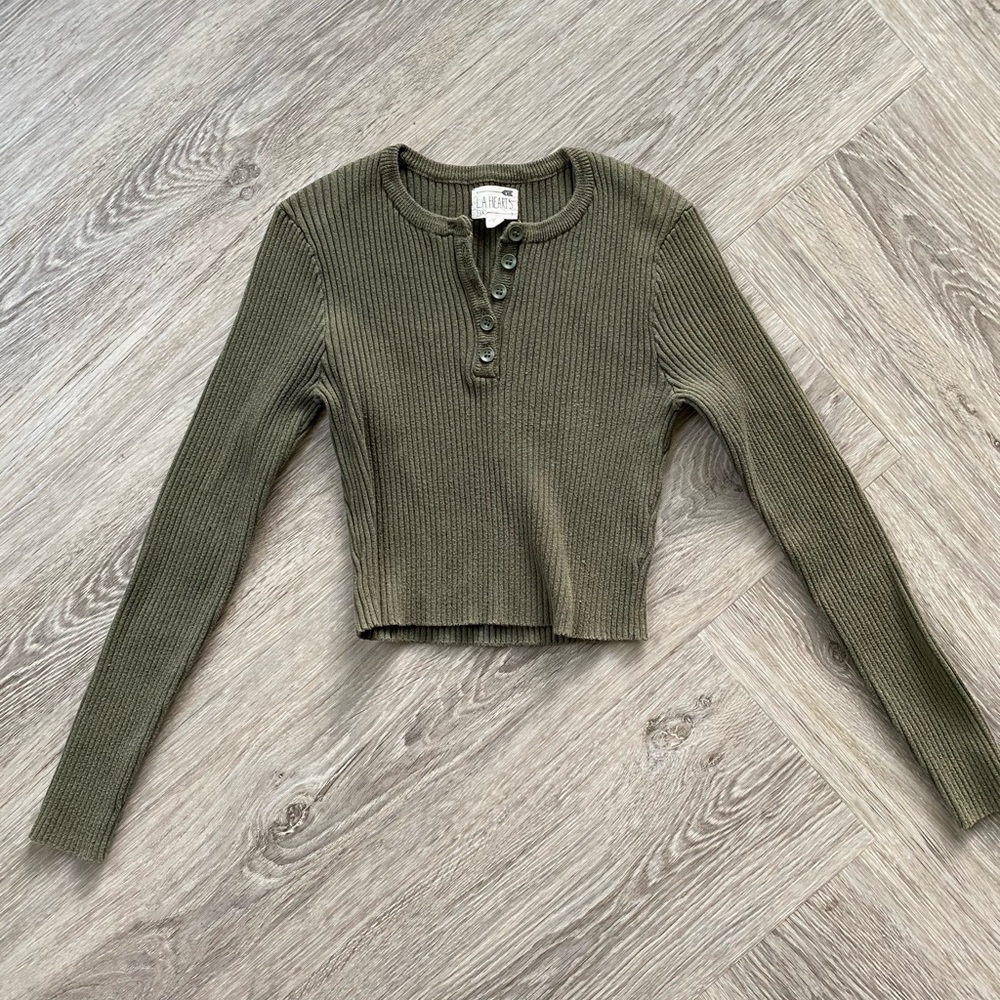 ✨SOLD✨LA Hearts Knit Crop Top
